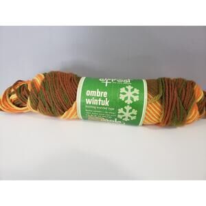 Vintage Jack Frost Ombre Wintuk Crochet Knitting Yarn‎ Autumn LEAF fall green